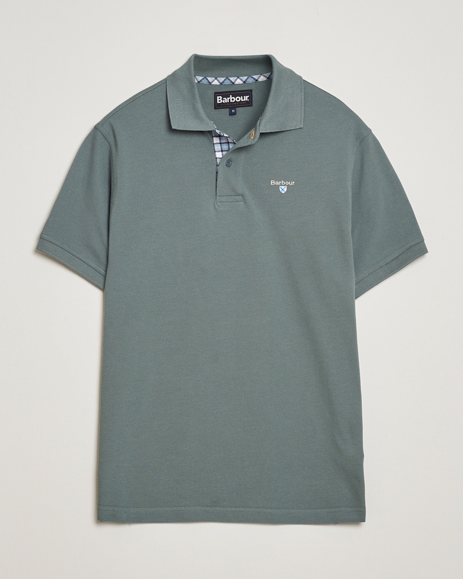 Barbour Lifestyle Tartan Pique Polo Vintage Teal – Grön