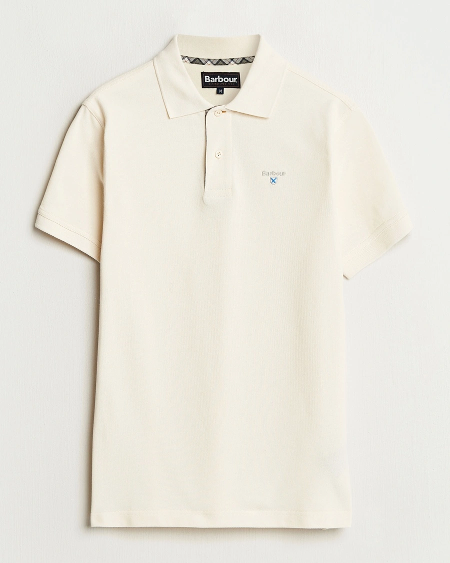 Herr | | Barbour Lifestyle | Tartan Pique Polo Antique White