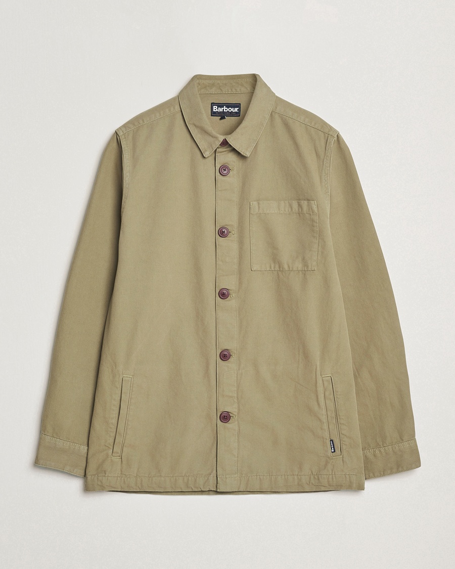 Herr | Overshirts | Barbour Lifestyle | Washed Cotton Overshirt Bleached Olive