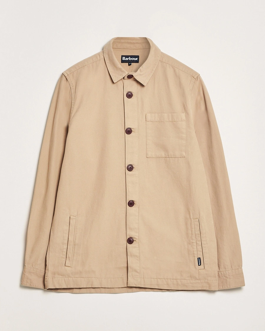 Herr | Overshirts | Barbour Lifestyle | Washed Cotton Overshirt Washed Stone