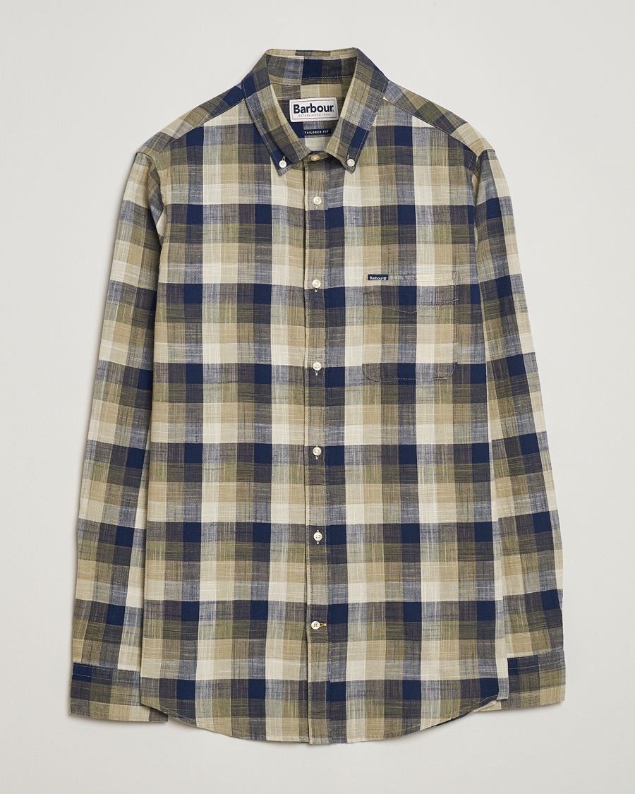 Herr | | Barbour Lifestyle | Hillroad Tailored Checked Cotton Shirt Olive