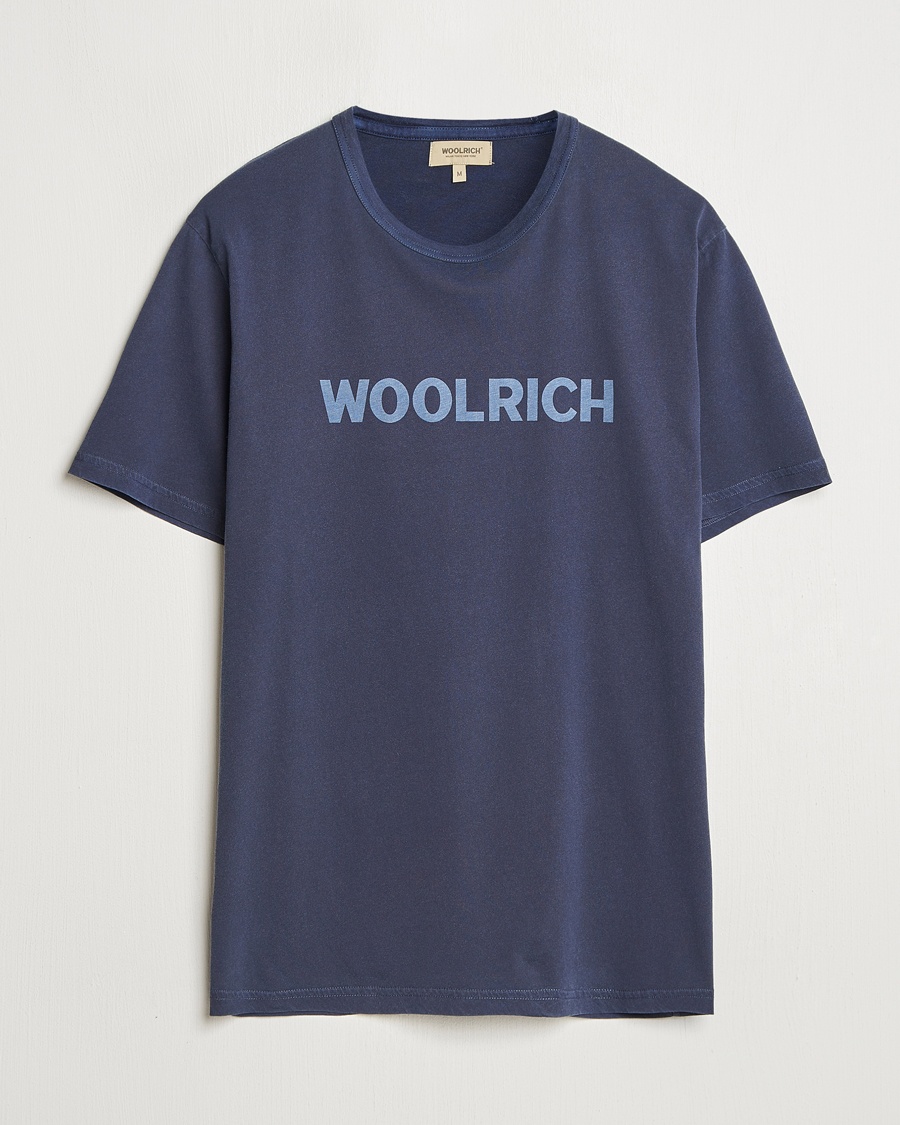 Herr | Kläder | Woolrich | Light Garment Dyed T-Shirt Dream Blue