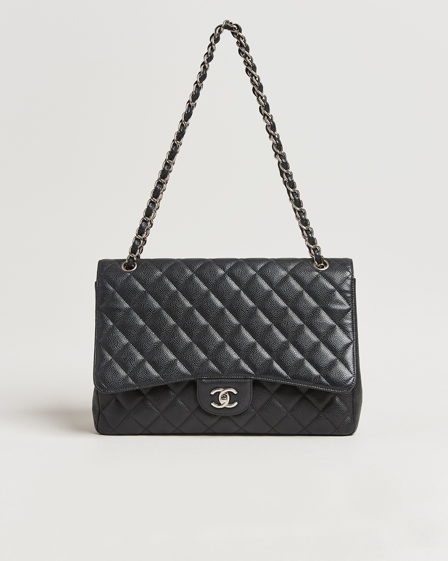 Herr | Pre-owned Accessoarer | Chanel Pre-Owned | Classic Single Flap Maxi Black Caviar