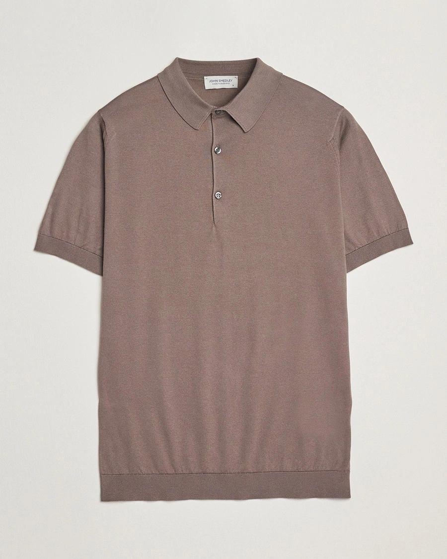Herr | Lojalitetserbjudande | John Smedley | Adrian Slim Fit Sea Island Polo Beige Musk