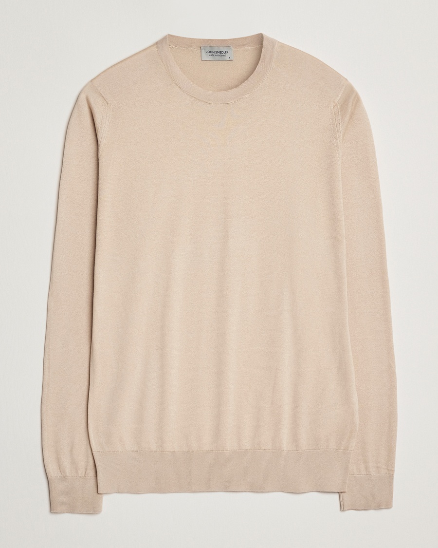 Herr | Tröjor | John Smedley | Rowland Sea Island Crew Neck Pullover Almond