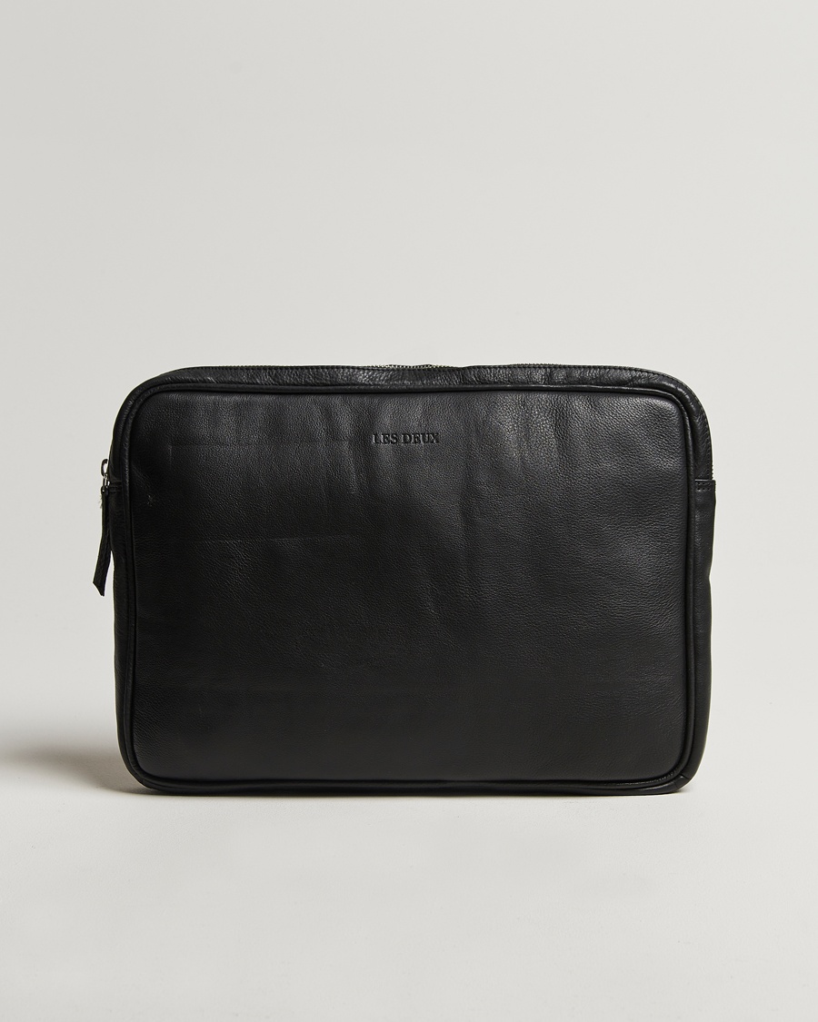 Herr | Business & Beyond - Casual | LES DEUX | Leather Laptop Sleeve Black