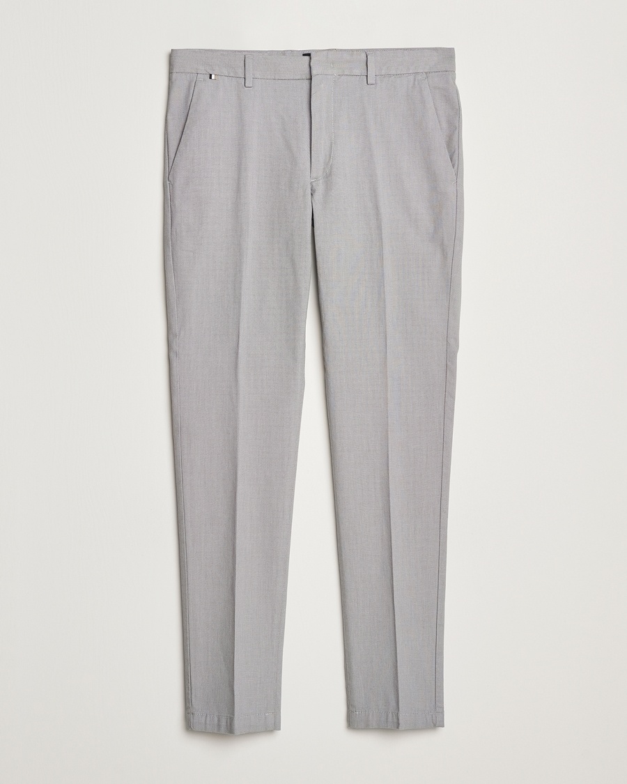 Herr | | BOSS BLACK | Kaito Structured Cotton Pants Dark Grey