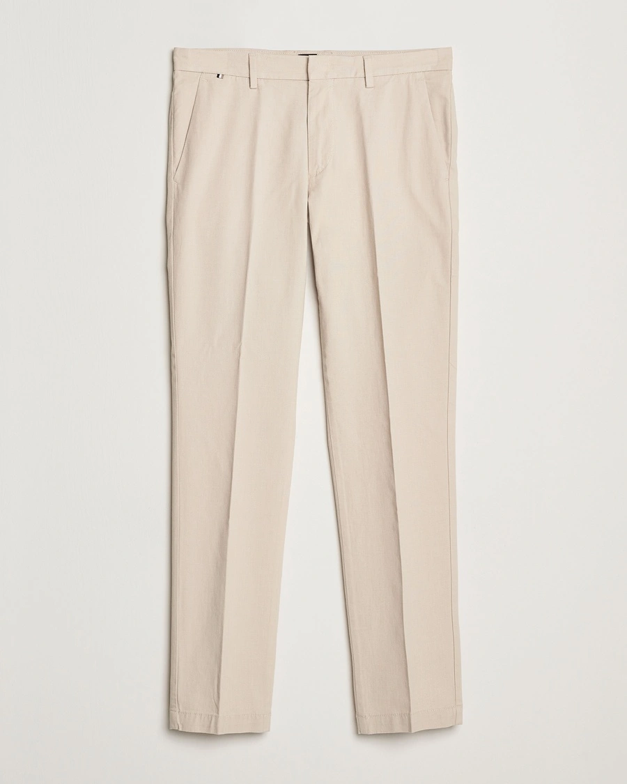 Herr | Kläder | BOSS BLACK | Kaito Structured Cotton Pants Light Beige