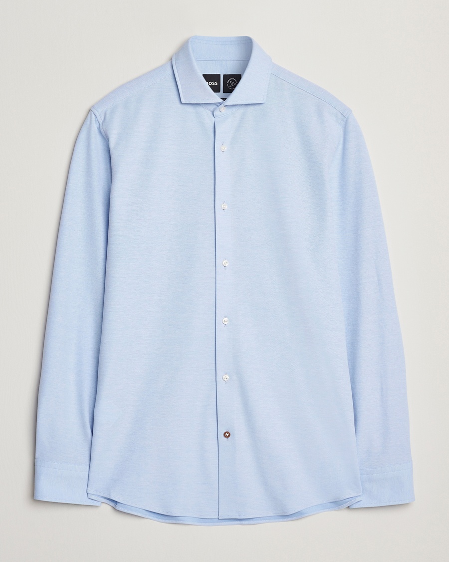 Herr | BOSS | BOSS BLACK | Hank Structured Shirt Light Blue