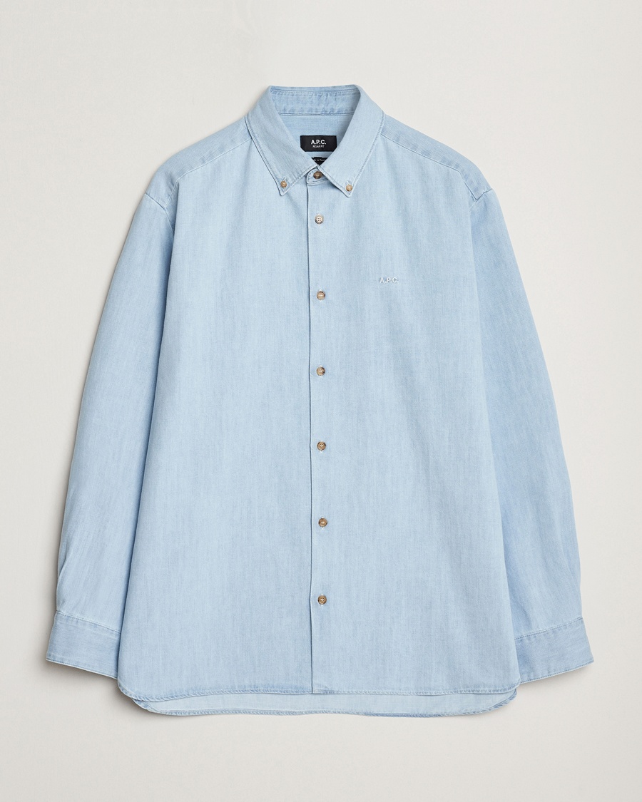 Herr | | A.P.C. | Mathias Denim Shirt Pale Blue