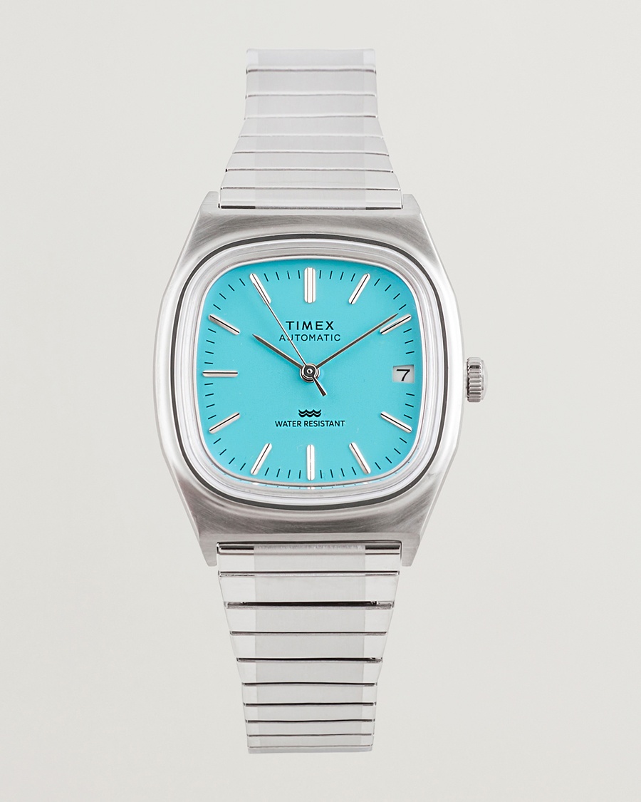 Timex Men's Automatic Steel 34mm Aquamarine Dial