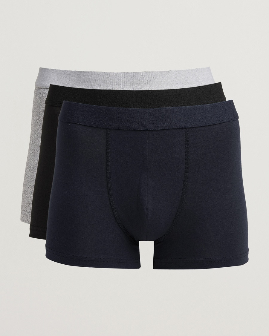 Bread & Boxers 3-Pack Boxer Brief Grey/Navy/Black – Flerfärgad