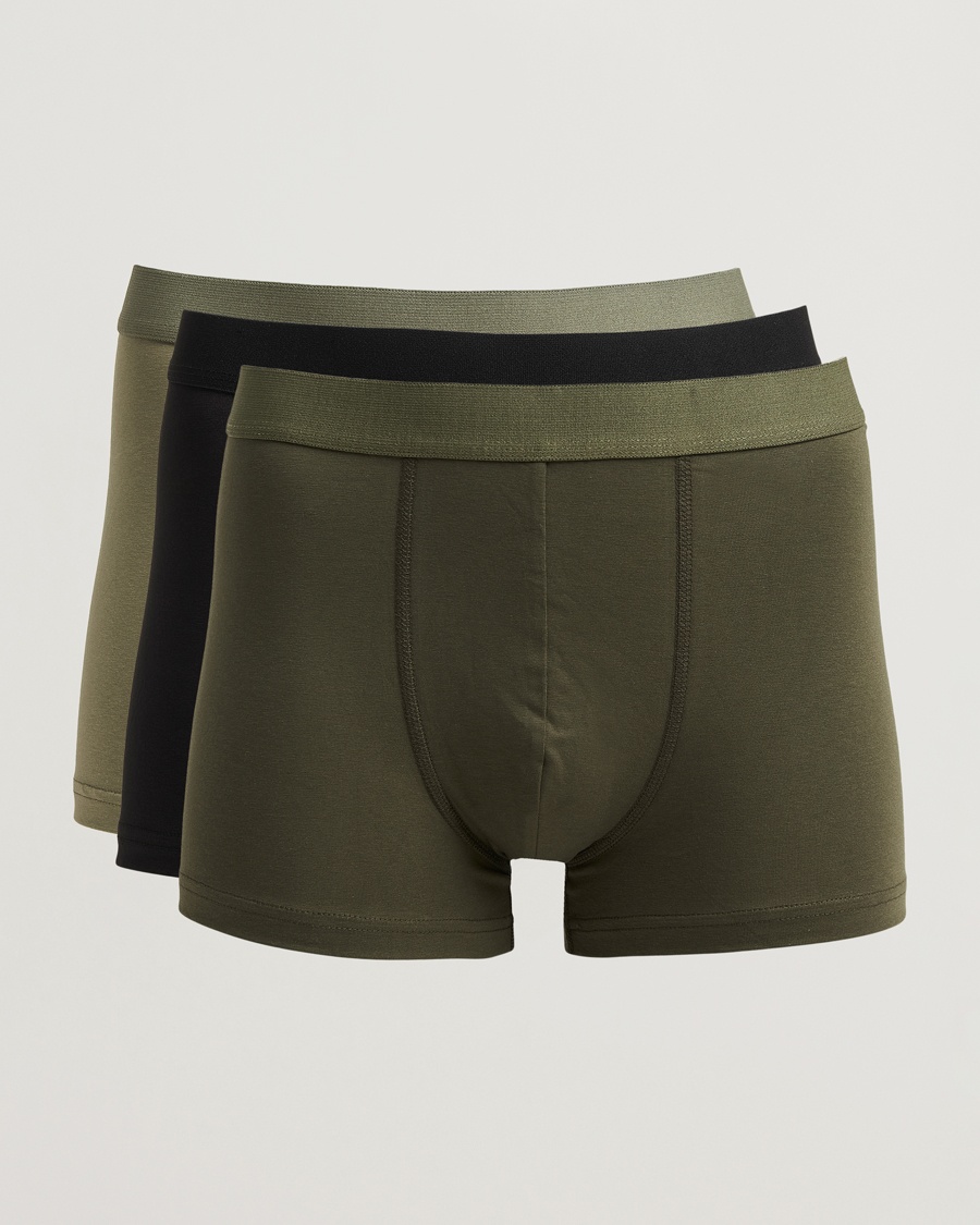 Bread & Boxers 3-Pack Boxer Brief Khaki/Green/Black – Flerfärgad