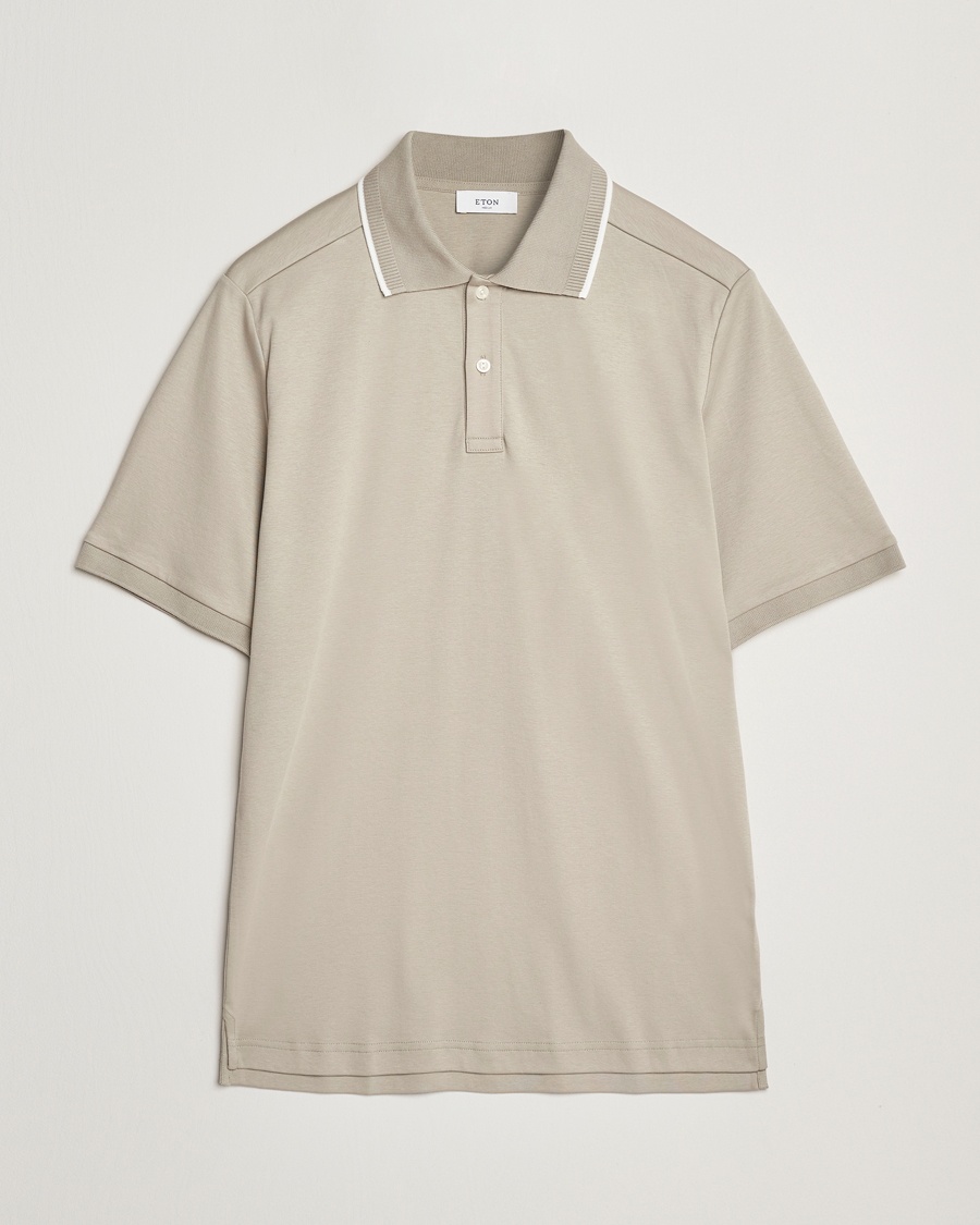 Herr | Eton | Eton | Supima Cotton Interlock Polo Beige