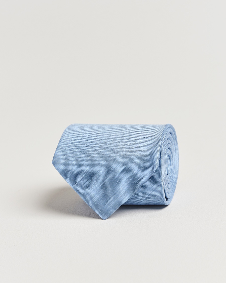 Herr | Accessoarer | Eton | Silk/Linen Tie Light Blue