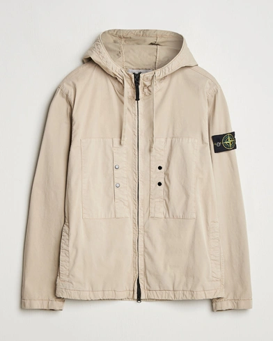 Herr | | Stone Island | Supima Cotton Stretch Hooded Jacket Desert