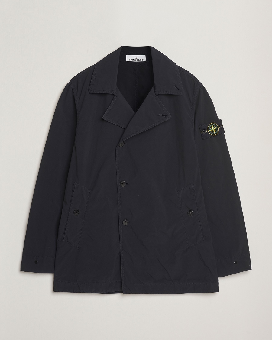 Herr | Rockar | Stone Island | Light Compact Touch Coat Navy Blue
