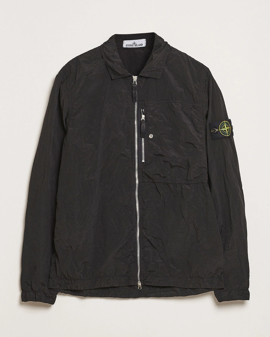 Herr | Overshirts | Stone Island | Nylon Metal Zip Overshirt Black