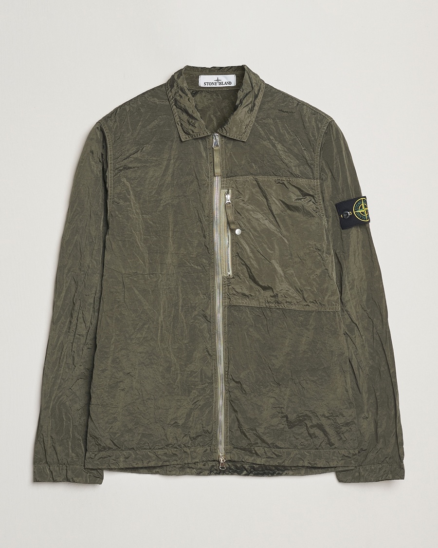 Herr | | Stone Island | Nylon Metal Zip Overshirt Military Green