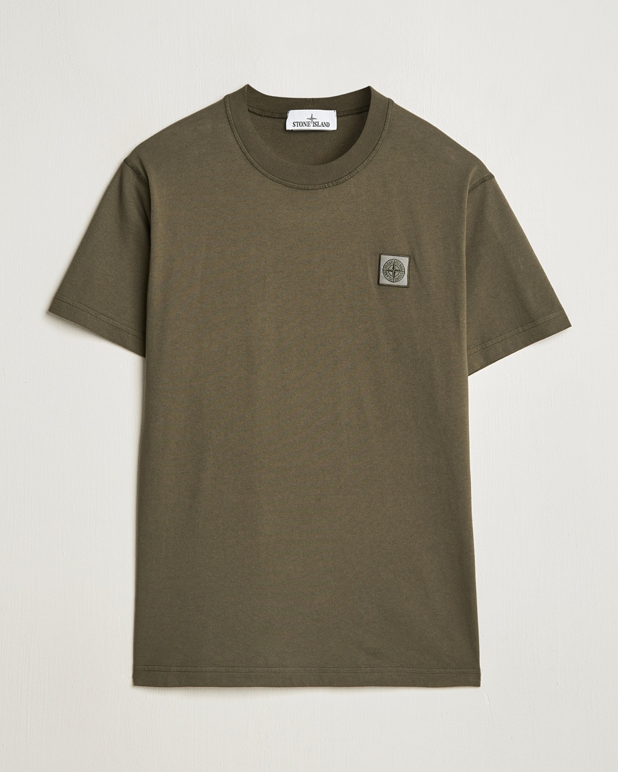 Herr | Kortärmade t-shirts | Stone Island | Organic Cotton Fissato Effect T-Shirt Military Green