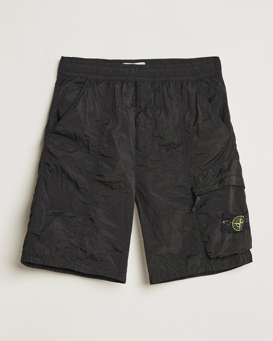 Herr | | Stone Island | Nylon Metal Drawstring Cargo Shorts Black