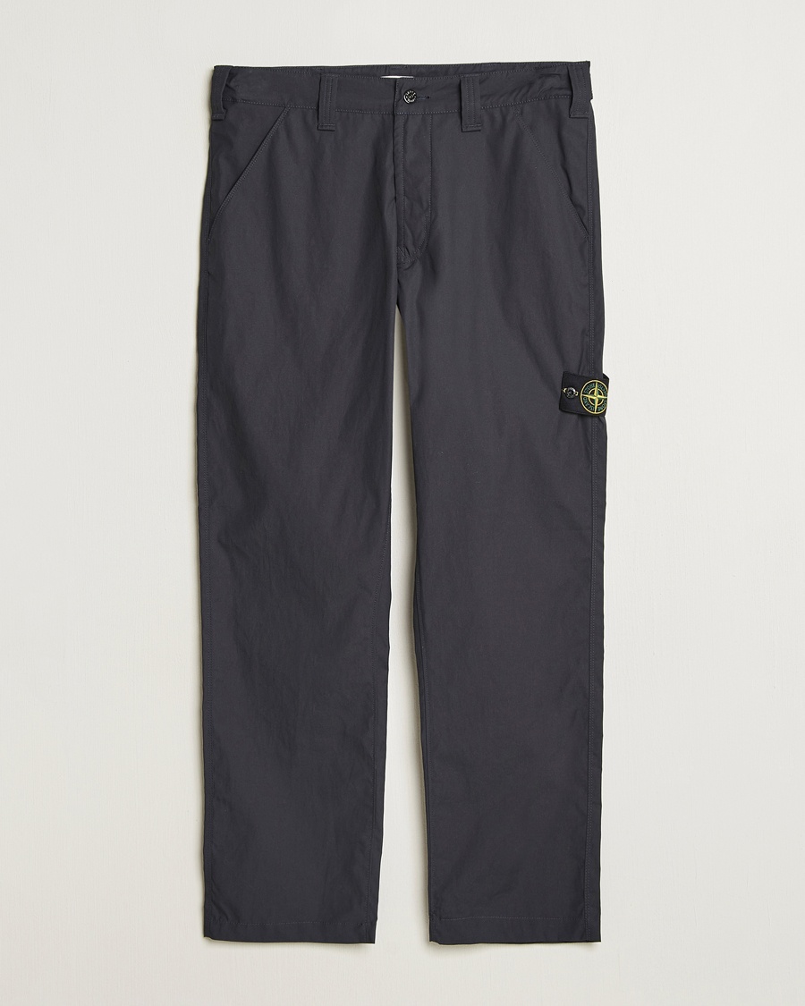 Herr | | Stone Island | Supima Cotton Canvas Pants Navy Blue