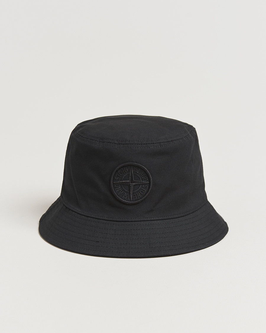 Herr | Hattar | Stone Island | Logo Bucket Hat Black