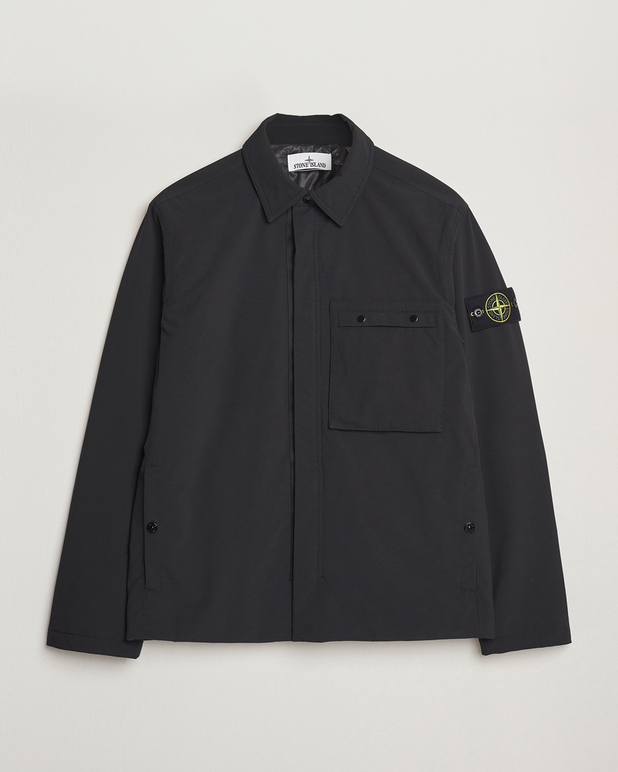 Herr | Lättviktsdunjackor | Stone Island | Soft Shell Coach Jacket Black