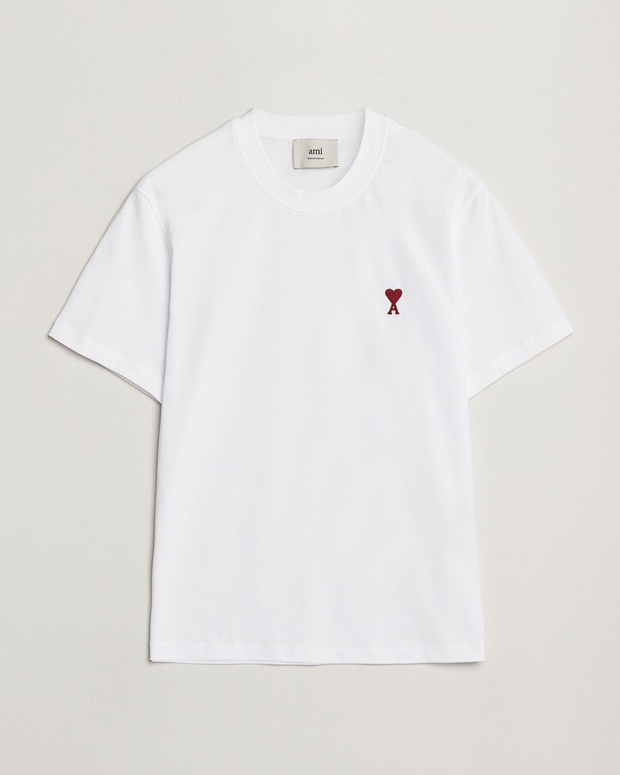 AMI Heart Logo T-Shirt White – Vit