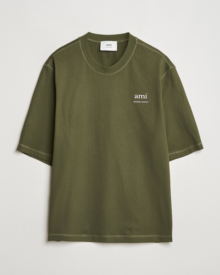 Herr | Kläder | AMI | Logo T-Shirt Loden