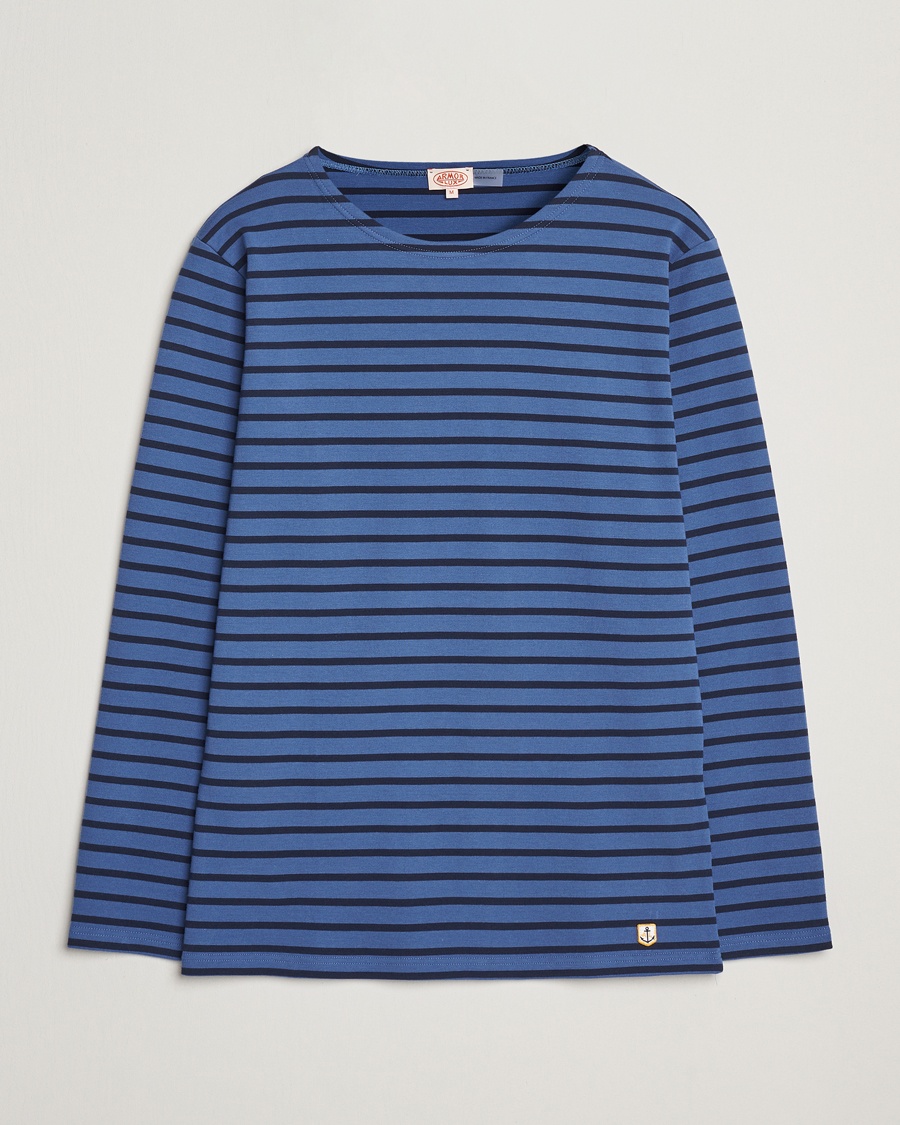 Herr | Långärmade t-shirts | Armor-lux | Houat Héritage Stripe Long Sleeve T-Shirt Obscure/Deep Marine