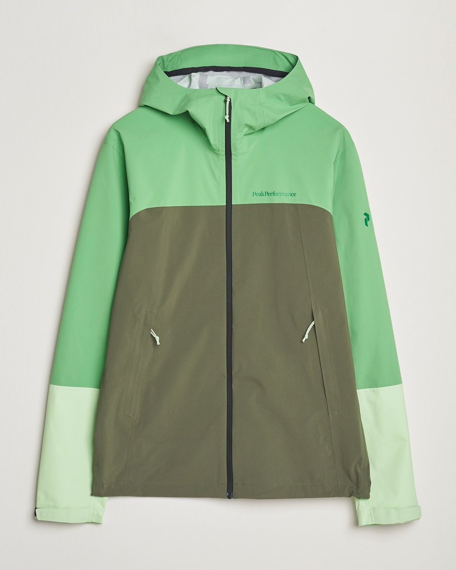 Herr | Peak Performance | Peak Performance | Trail Hipe Hooded Shell Jacket Peppermint/Pine Needle