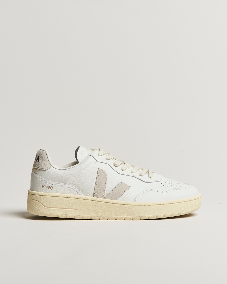 Veja V-90 Sneaker Extra White/Natural Suede – Vit