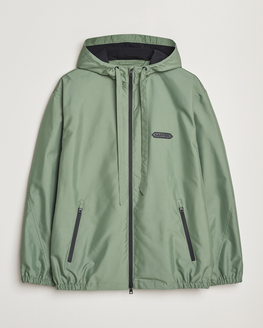 Herr | Funktionsjackor | Lanvin | Hooded Windbreaker Sage Green