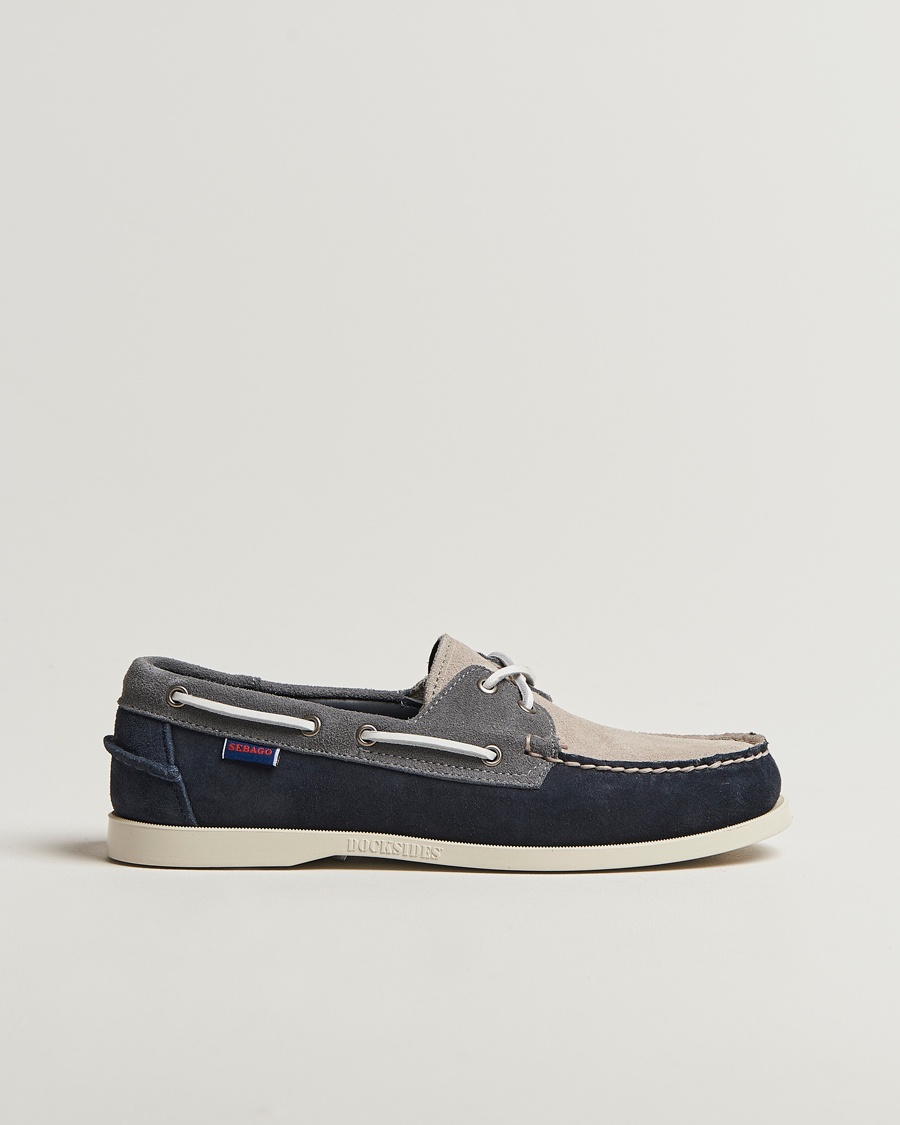 Sebago Docksides Portland Jib Boat Shoe Navy/Grey – Flerfärgad