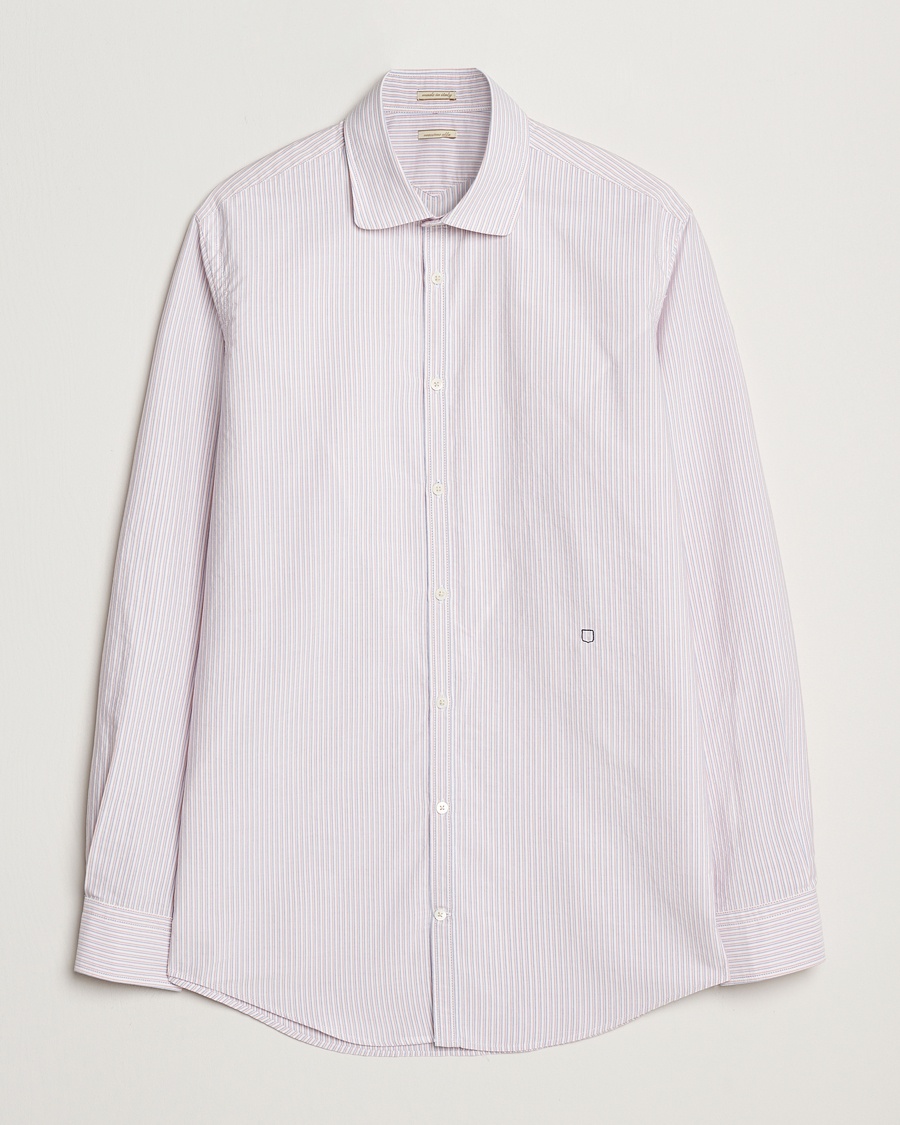 Herr | Skjortor | Massimo Alba | Canary Striped Cotton Shirt Blue/Red