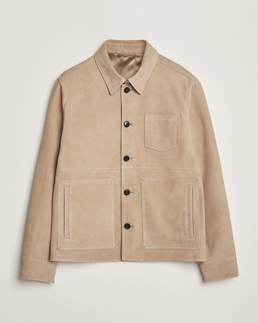 Herr | Skinnjackor | Tiger of Sweden | Leeor Suede Jacket Light Brown