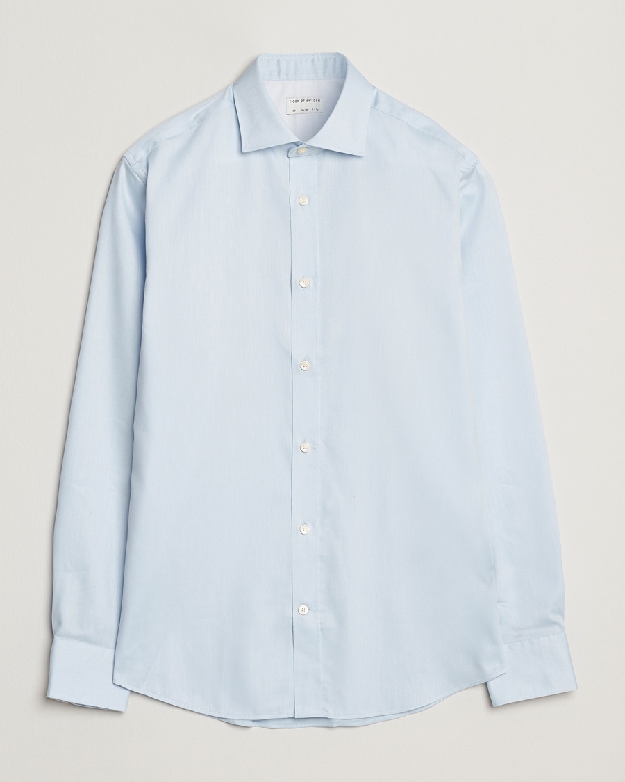 Herr | Skjortor | Tiger of Sweden | Adley Cotton Shirt Light Blue
