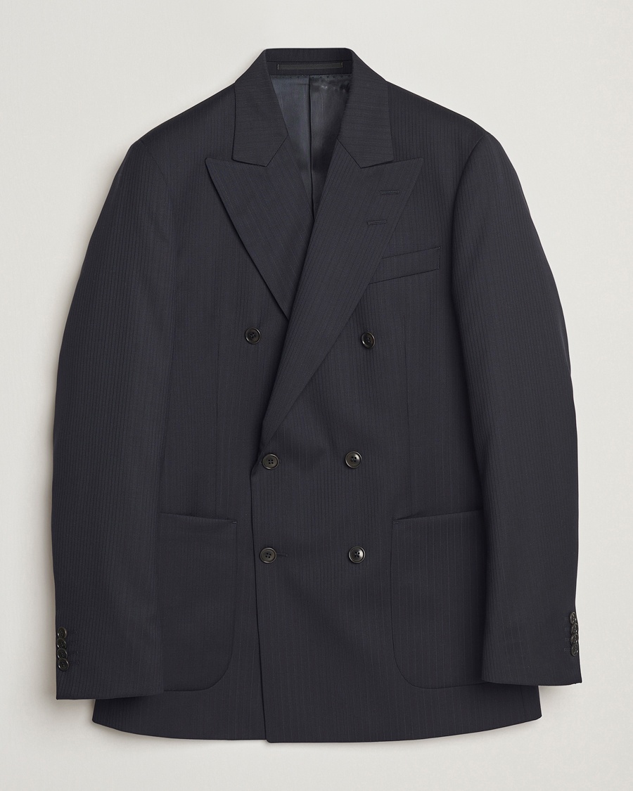 Herr | Kavajer | Tiger of Sweden | Joachim Wool Double Breasted Blazer Dark Ink