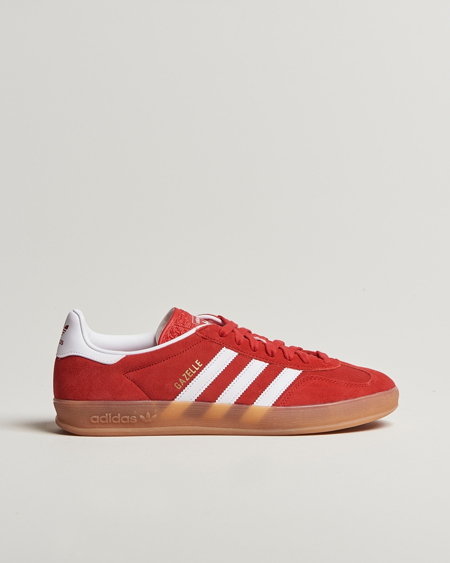 Herr | Mockaskor | adidas Originals | Gazelle Indoor Sneaker Red/White