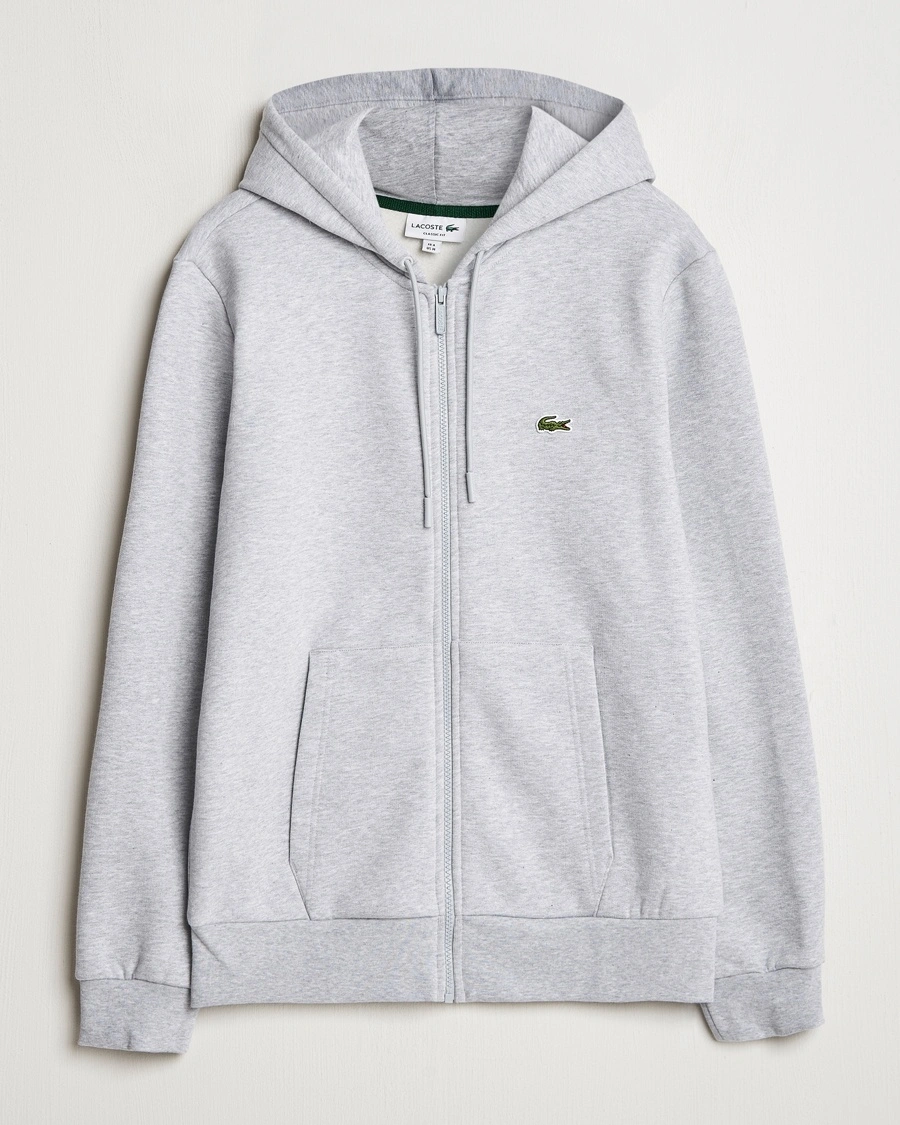 Herr | Huvtröjor | Lacoste | Full Zip Hoodie Silver Chine
