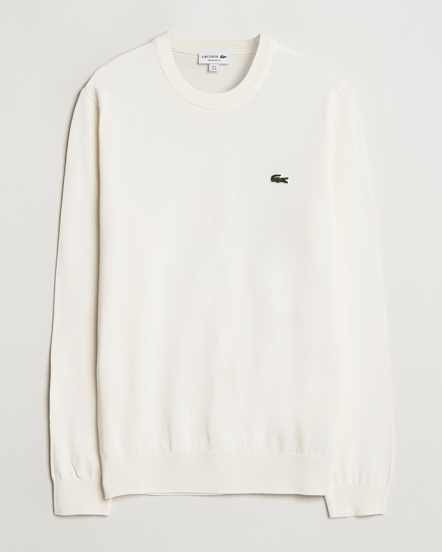 Herr | Stickade tröjor | Lacoste | Cotton Knitted Sweater Flour