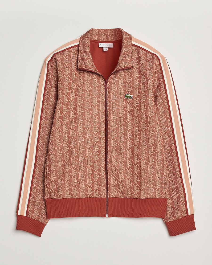 Herr | Full-zip | Lacoste | Monogram Full Zip Track Jacket Iberis/Latte