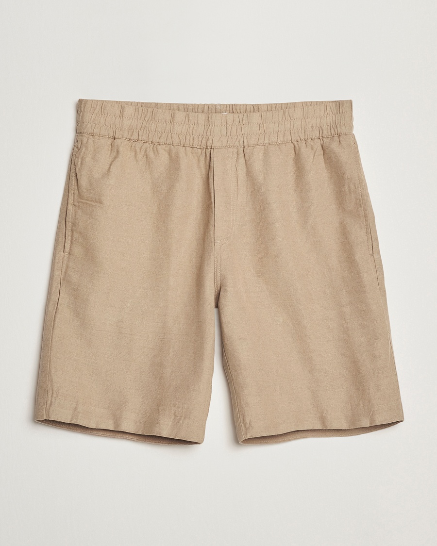 Herr | Shorts | Samsøe Samsøe | Smith Cotton/Linen Drawstring Shorts Greige
