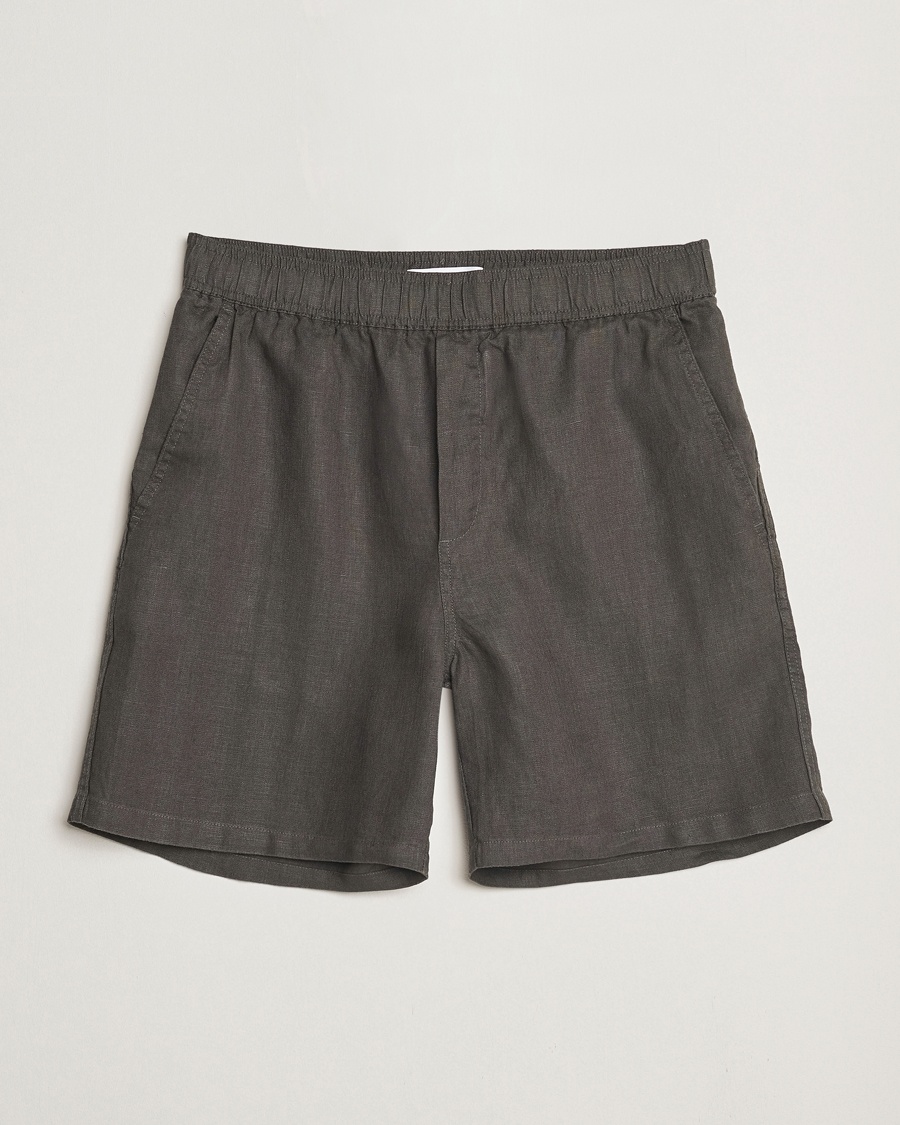 Herr | Linneshorts | Samsøe Samsøe | Jabari Linen Drawstring Shorts Beluga Grey