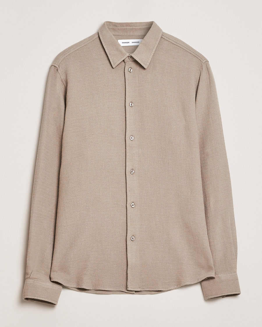Herr | Senast inkommet | Samsøe Samsøe | Ryan Cotton/Linen Shirt Greige