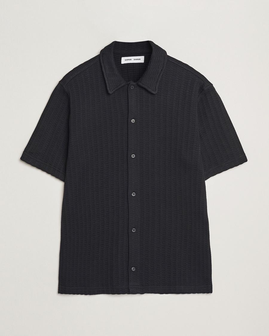 Herr | Business & Beyond | Samsøe Samsøe | Kvistbro Structured Short Sleeve Shirt Black