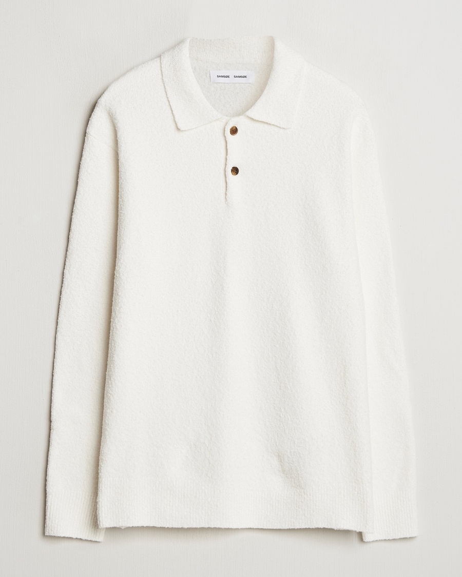 Herr | | Samsøe Samsøe | Nino Knitted Polo Clear Cream