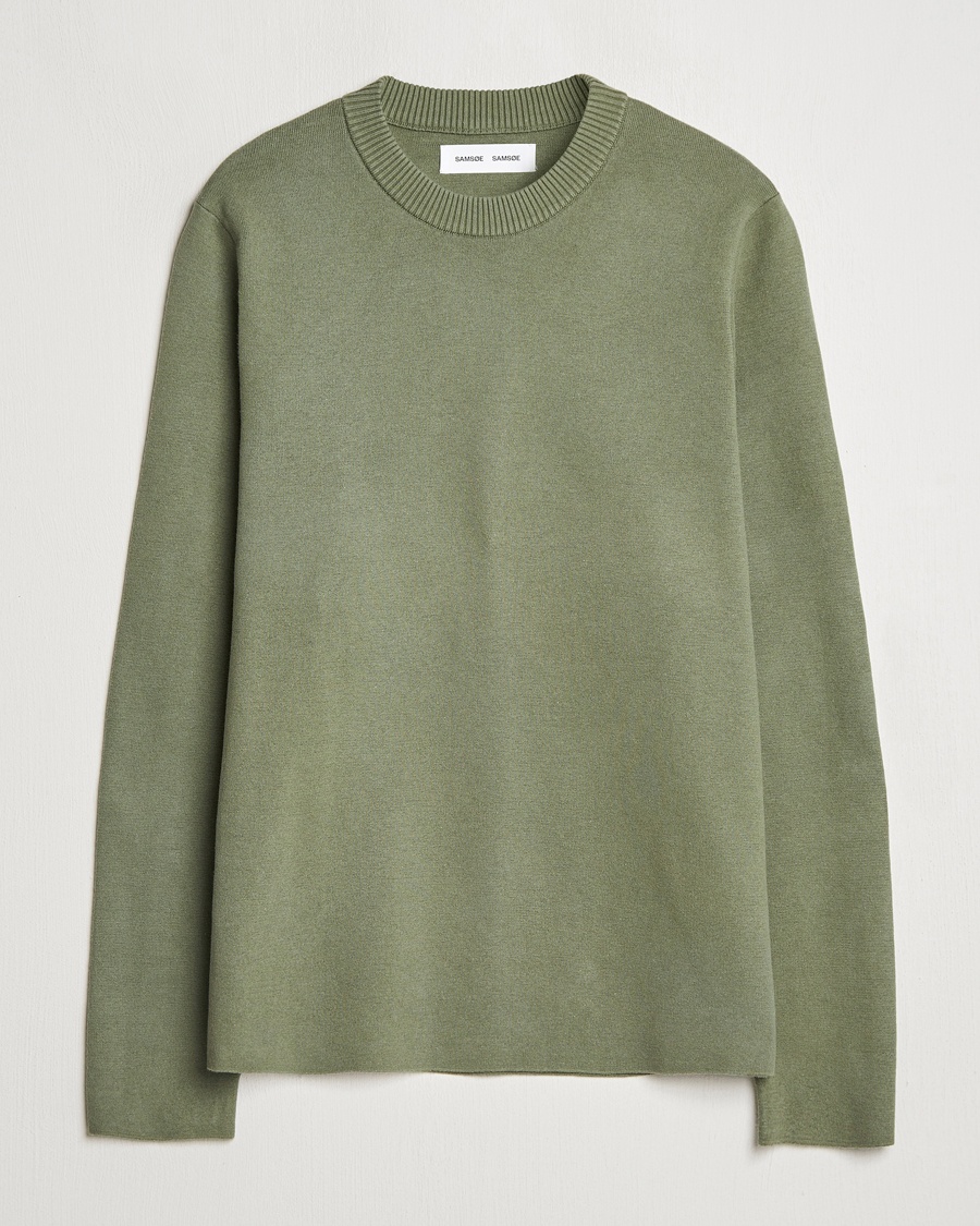Herr | Stickade tröjor | Samsøe Samsøe | Niklas Crew Neck Sweater Four Leaf Clover