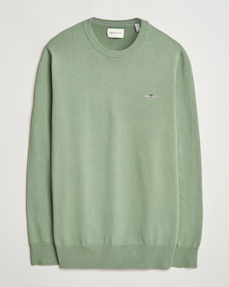Herr | Business & Beyond | GANT | Classic Cotton Crew Neck Kalamata Green
